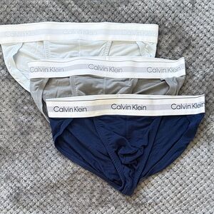 Calvin Klein Sport Briefs Set- White, Gray, Navy